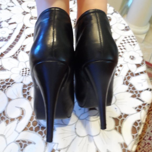 ASH Dune Black Leather Ankle Boots Size 37M - Picture 9 of 14